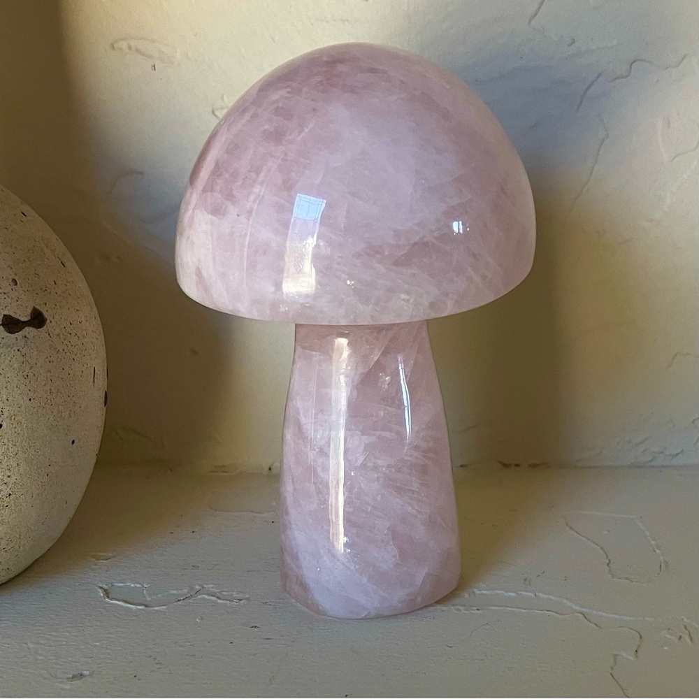 Large Rose Quartz Mushroom Crystal